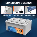 3 Pan Commercial Food Warmer with Temperature Control