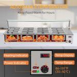 ROVSUN 96QT Electric Food Warmer with Glass Shield