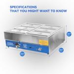 6-Pan Electric Food Warmer for Food Trucks