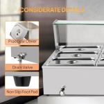 ROVSUN 96QT Electric Food Warmer with Glass Shield