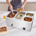 VEVOR 4-Pan Stainless Steel Food Warmer