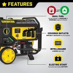 Dual Fuel 4750-Watt Portable Generator with Electric Start