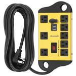 8-Outlet Surge Protector Power Strip with USB Ports