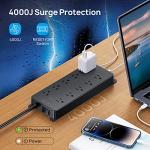 TROND 10-Outlet Surge Protector with USB Ports