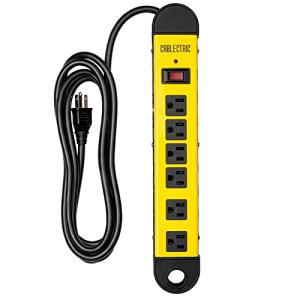 Heavy Duty Power Strip with 6 Outlets and 9 Ft Cord