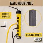 Heavy Duty Power Strip with 6 Outlets and 9 Ft Cord