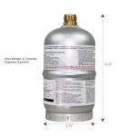 Flame King 1LB Empty Aluminum Propane Tank