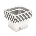 BIEAMA 6 Pack Stainless Steel Hotel Pans