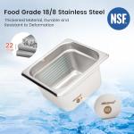 BIEAMA 6 Pack Stainless Steel Hotel Pans