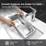 BIEAMA 6 Pack Stainless Steel Hotel Pans