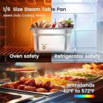 BIEAMA 6 Pack Stainless Steel Hotel Pans