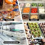 BIEAMA 6 Pack Stainless Steel Hotel Pans