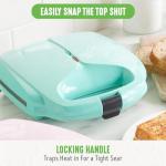 GreenLife Pro Electric Panini Press Grill, Turquoise