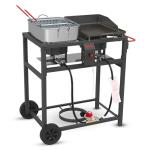 Portable Outdoor Propane Fryer and Griddle Combo