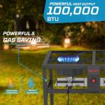 Portable Outdoor Propane Fryer and Griddle Combo