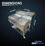 Gas Shark Deep Fryer and Griddle Cart Combo