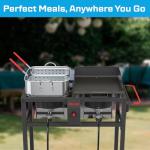 Portable Outdoor Propane Fryer and Griddle Combo