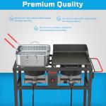 Portable Outdoor Propane Fryer and Griddle Combo