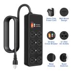 Heavy Duty 20Amp Power Strip with 8 Outlets