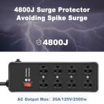 Heavy Duty 20Amp Power Strip with 8 Outlets