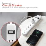 GE 6-Outlet Surge Protector with Extension Cord 2-Pack