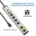 Heavy Duty 20 Amp Surge Protector Power Strip