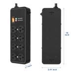 Heavy Duty 20Amp Power Strip with 8 Outlets