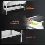 Wilprep 4 Well Electric Food Warmer with Cutting Board