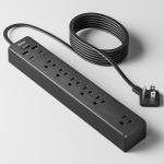 5-Outlets Surge Protector with 3 USB Ports