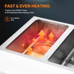 Wilprep 4 Well Electric Food Warmer with Cutting Board