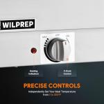 Wilprep 4 Well Electric Food Warmer with Cutting Board