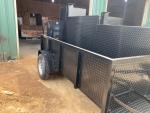BBQ Smoker Grill Trailer with Firewood Storage