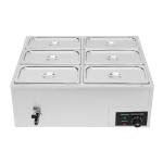 6-Pan Electric Food Warmer with Temperature Control