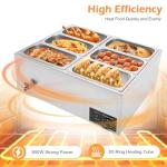 6-Pan Electric Food Warmer with Temperature Control