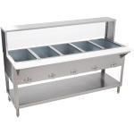 Kratos Electric Steam Table with Overshelf and 5 Wells