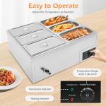 6-Pan Electric Food Warmer with Temperature Control