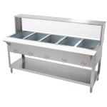 Kratos Electric Steam Table with Overshelf and 5 Wells