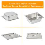 ERFEI 4 Pack Half-Size Stainless Steel Hotel Pans