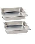 2 Pack Stainless Steel 1/2 Size Food Pans