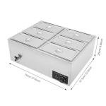 6-Pan Electric Food Warmer with Temperature Control