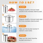 Stainless Steel Meat Press with Thermometer - 2 Pieces