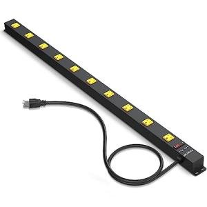 ZESEN 10-Outlet Heavy Duty Surge Protector Strip
