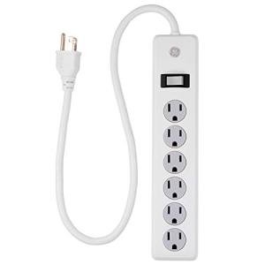 GE 6-Outlet Heavy Duty Surge Protector Power Strip