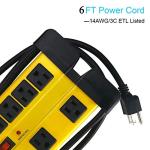 Heavy Duty 8-Outlet Surge Protector with Extension Cord