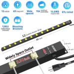 12 Outlet Power Strip with 6FT Cord