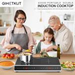 GIHETKUT 4000W Double Induction Cooktop with Touchscreen