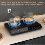 Zarbaco Portable Double Induction Cooktop - 1800W