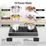 GIHETKUT 4000W Double Induction Cooktop with Touchscreen