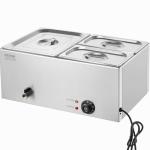 VEVOR 3-Pan Stainless Steel Food Warmer 21 Qt