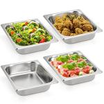 TOPZEA 4 Pack Half Size Stainless Steel Hotel Pans